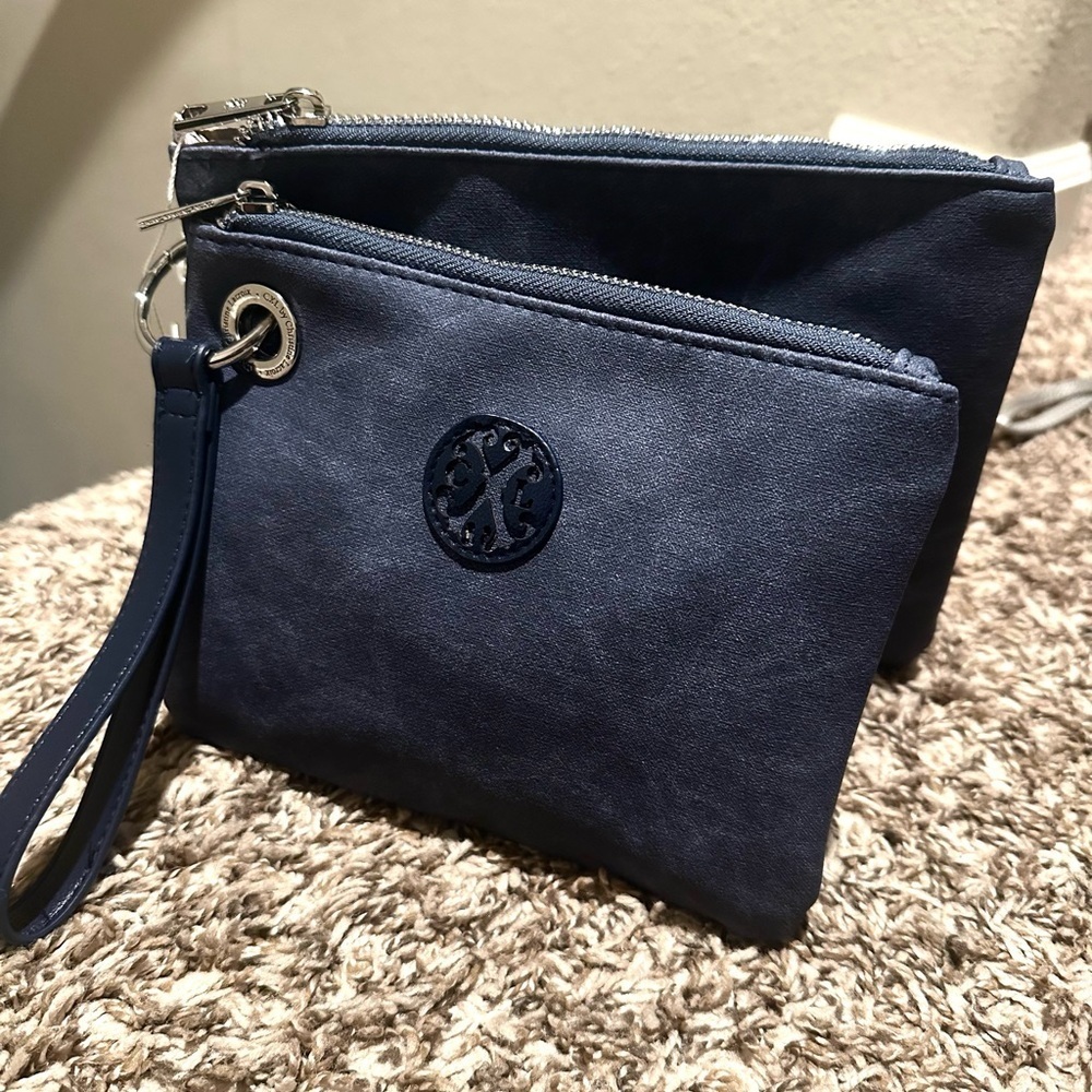 Christian Lacroix Navy Cosmetic Bag Duo